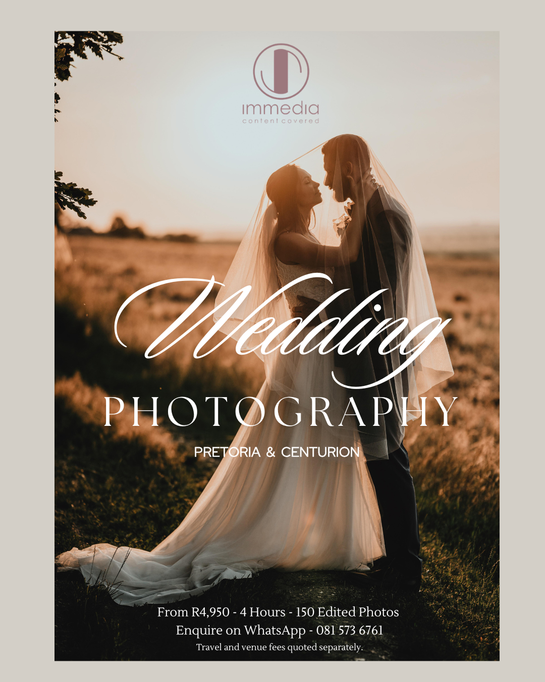 Immedia SA Wedding Photography Package